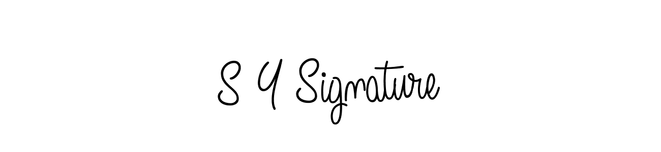 Make a beautiful signature design for name S Y Signature. With this signature (Angelique-Rose-font-FFP) style, you can create a handwritten signature for free. S Y Signature signature style 5 images and pictures png