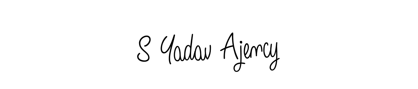 Similarly Angelique-Rose-font-FFP is the best handwritten signature design. Signature creator online .You can use it as an online autograph creator for name S Yadav Ajency. S Yadav Ajency signature style 5 images and pictures png