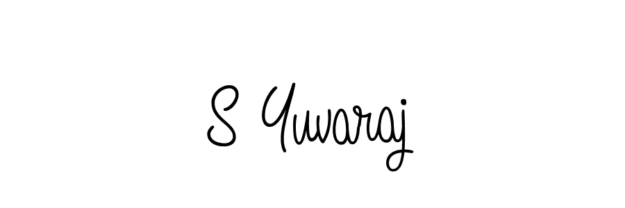 Make a beautiful signature design for name S Yuvaraj. With this signature (Angelique-Rose-font-FFP) style, you can create a handwritten signature for free. S Yuvaraj signature style 5 images and pictures png