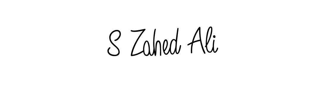 Use a signature maker to create a handwritten signature online. With this signature software, you can design (Angelique-Rose-font-FFP) your own signature for name S Zahed Ali. S Zahed Ali signature style 5 images and pictures png
