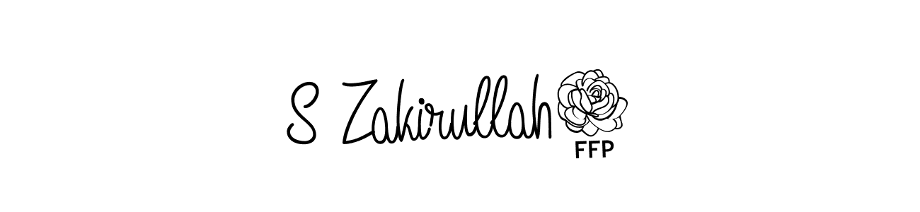 The best way (Angelique-Rose-font-FFP) to make a short signature is to pick only two or three words in your name. The name S Zakirullah9 include a total of six letters. For converting this name. S Zakirullah9 signature style 5 images and pictures png