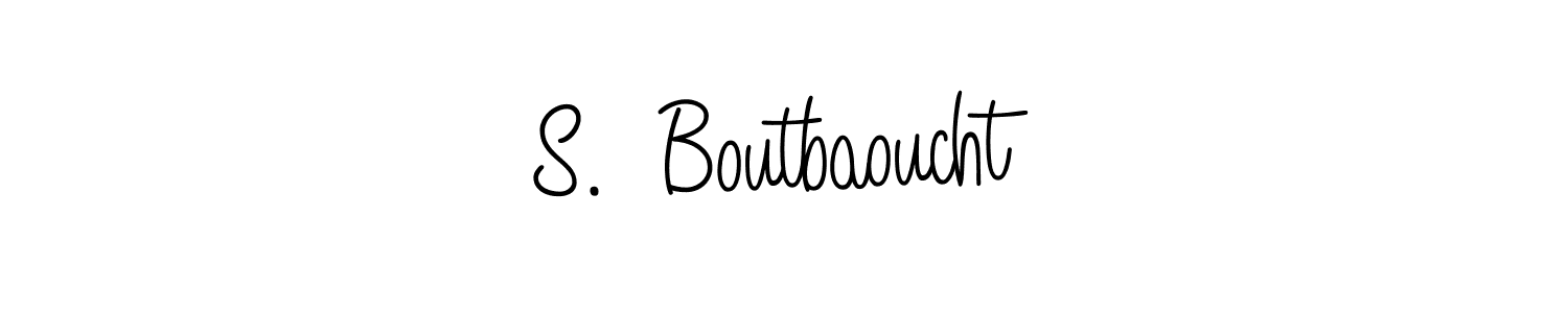 The best way (Angelique-Rose-font-FFP) to make a short signature is to pick only two or three words in your name. The name S.  Boutbaoucht include a total of six letters. For converting this name. S.  Boutbaoucht signature style 5 images and pictures png