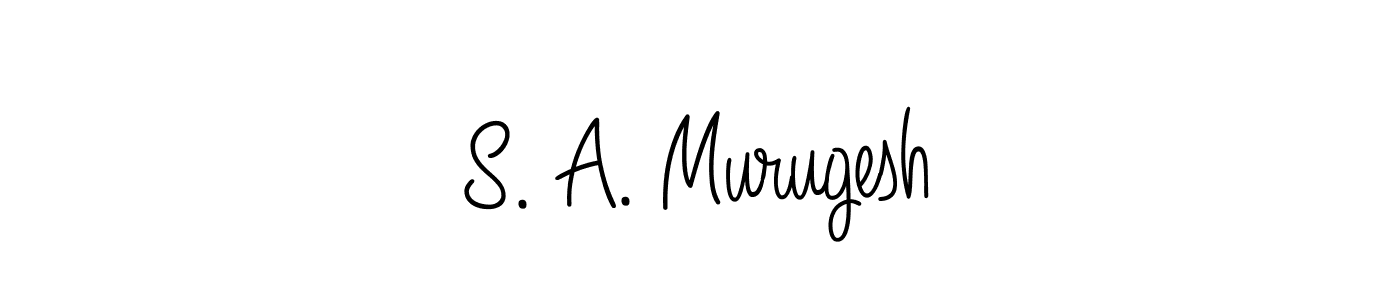 The best way (Angelique-Rose-font-FFP) to make a short signature is to pick only two or three words in your name. The name S. A. Murugesh include a total of six letters. For converting this name. S. A. Murugesh signature style 5 images and pictures png
