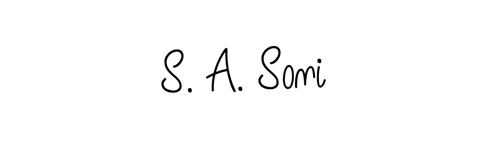 Create a beautiful signature design for name S. A. Soni. With this signature (Angelique-Rose-font-FFP) fonts, you can make a handwritten signature for free. S. A. Soni signature style 5 images and pictures png