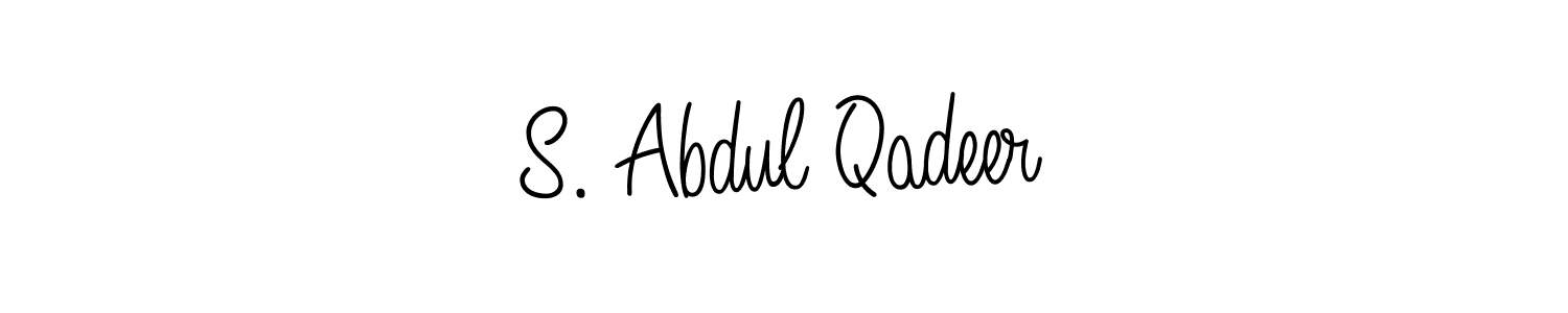 The best way (Angelique-Rose-font-FFP) to make a short signature is to pick only two or three words in your name. The name S. Abdul Qadeer include a total of six letters. For converting this name. S. Abdul Qadeer signature style 5 images and pictures png