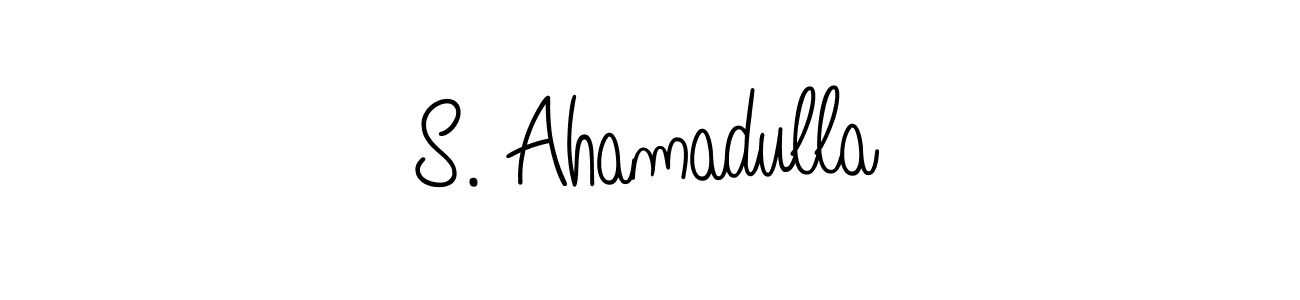 if you are searching for the best signature style for your name S. Ahamadulla. so please give up your signature search. here we have designed multiple signature styles  using Angelique-Rose-font-FFP. S. Ahamadulla signature style 5 images and pictures png
