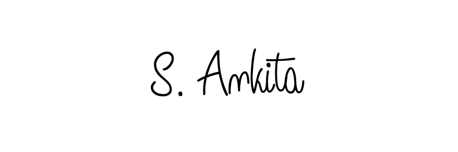 You should practise on your own different ways (Angelique-Rose-font-FFP) to write your name (S. Ankita) in signature. don't let someone else do it for you. S. Ankita signature style 5 images and pictures png