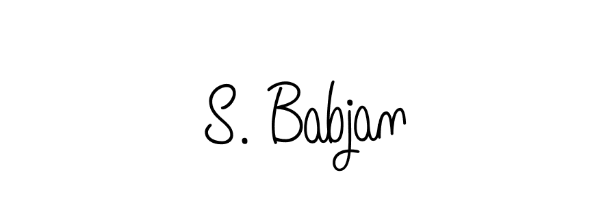 Use a signature maker to create a handwritten signature online. With this signature software, you can design (Angelique-Rose-font-FFP) your own signature for name S. Babjan. S. Babjan signature style 5 images and pictures png