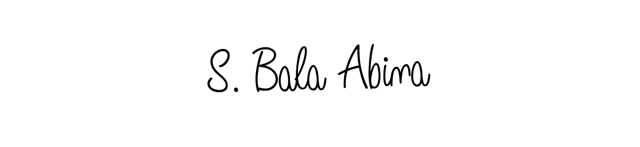 Use a signature maker to create a handwritten signature online. With this signature software, you can design (Angelique-Rose-font-FFP) your own signature for name S. Bala Abina. S. Bala Abina signature style 5 images and pictures png