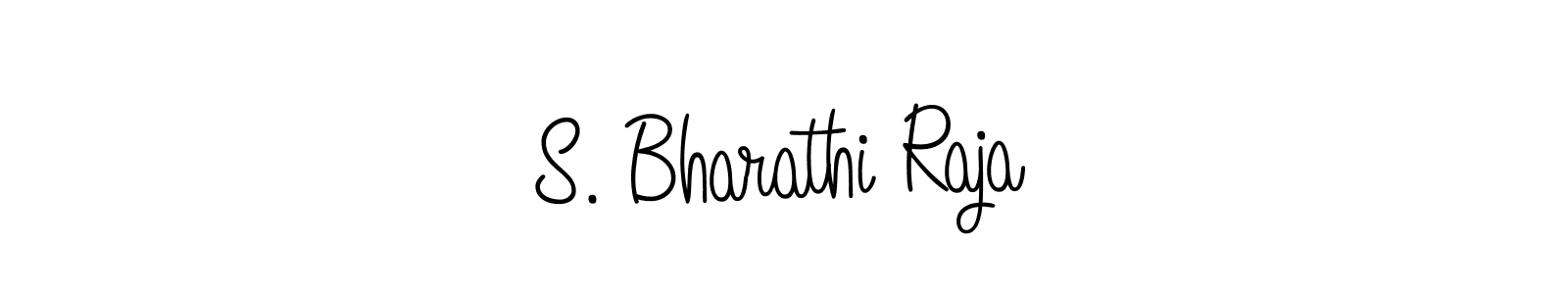 You should practise on your own different ways (Angelique-Rose-font-FFP) to write your name (S. Bharathi Raja) in signature. don't let someone else do it for you. S. Bharathi Raja signature style 5 images and pictures png