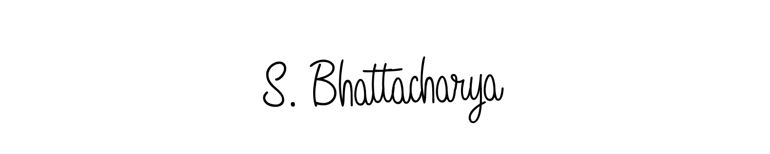 How to make S. Bhattacharya name signature. Use Angelique-Rose-font-FFP style for creating short signs online. This is the latest handwritten sign. S. Bhattacharya signature style 5 images and pictures png