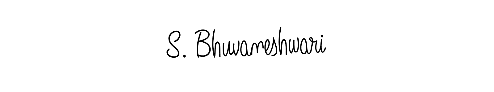 You should practise on your own different ways (Angelique-Rose-font-FFP) to write your name (S. Bhuvaneshwari) in signature. don't let someone else do it for you. S. Bhuvaneshwari signature style 5 images and pictures png