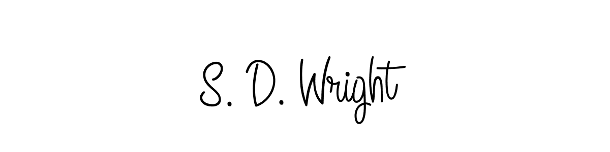 How to make S. D. Wright name signature. Use Angelique-Rose-font-FFP style for creating short signs online. This is the latest handwritten sign. S. D. Wright signature style 5 images and pictures png