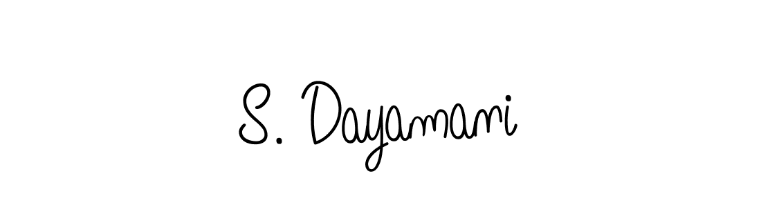 S. Dayamani stylish signature style. Best Handwritten Sign (Angelique-Rose-font-FFP) for my name. Handwritten Signature Collection Ideas for my name S. Dayamani. S. Dayamani signature style 5 images and pictures png