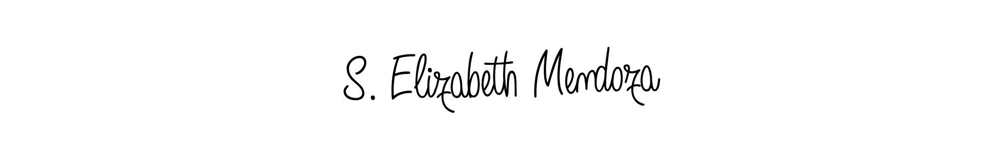 Use a signature maker to create a handwritten signature online. With this signature software, you can design (Angelique-Rose-font-FFP) your own signature for name S. Elizabeth Mendoza. S. Elizabeth Mendoza signature style 5 images and pictures png