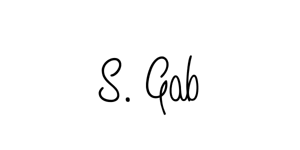 S. Gab stylish signature style. Best Handwritten Sign (Angelique-Rose-font-FFP) for my name. Handwritten Signature Collection Ideas for my name S. Gab. S. Gab signature style 5 images and pictures png