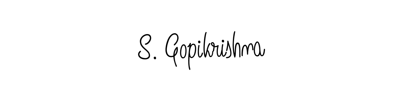 Make a beautiful signature design for name S. Gopikrishna. With this signature (Angelique-Rose-font-FFP) style, you can create a handwritten signature for free. S. Gopikrishna signature style 5 images and pictures png