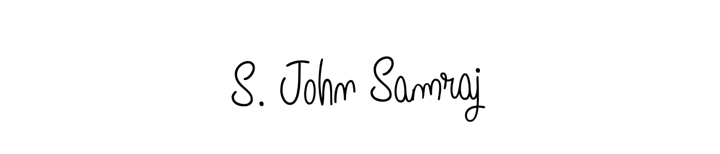S. John Samraj stylish signature style. Best Handwritten Sign (Angelique-Rose-font-FFP) for my name. Handwritten Signature Collection Ideas for my name S. John Samraj. S. John Samraj signature style 5 images and pictures png