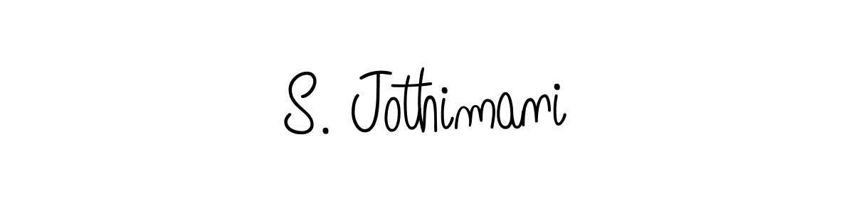 Make a beautiful signature design for name S. Jothimani. With this signature (Angelique-Rose-font-FFP) style, you can create a handwritten signature for free. S. Jothimani signature style 5 images and pictures png