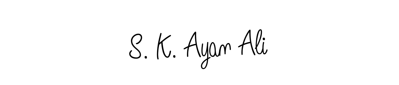 Also we have S. K. Ayan Ali name is the best signature style. Create professional handwritten signature collection using Angelique-Rose-font-FFP autograph style. S. K. Ayan Ali signature style 5 images and pictures png