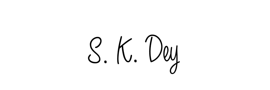 The best way (Angelique-Rose-font-FFP) to make a short signature is to pick only two or three words in your name. The name S. K. Dey include a total of six letters. For converting this name. S. K. Dey signature style 5 images and pictures png