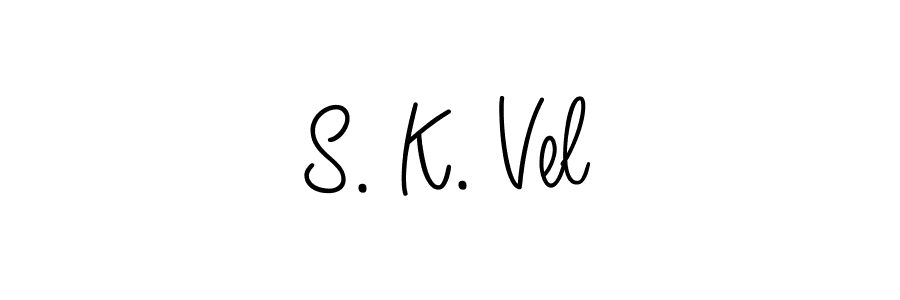 You should practise on your own different ways (Angelique-Rose-font-FFP) to write your name (S. K. Vel) in signature. don't let someone else do it for you. S. K. Vel signature style 5 images and pictures png