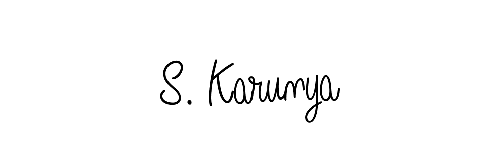 Create a beautiful signature design for name S. Karunya. With this signature (Angelique-Rose-font-FFP) fonts, you can make a handwritten signature for free. S. Karunya signature style 5 images and pictures png