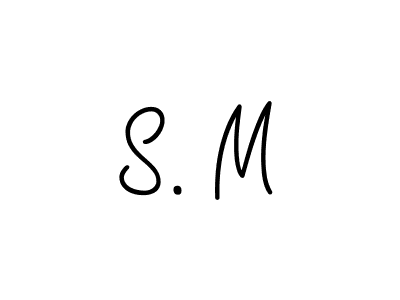 You should practise on your own different ways (Angelique-Rose-font-FFP) to write your name (S. M) in signature. don't let someone else do it for you. S. M signature style 5 images and pictures png