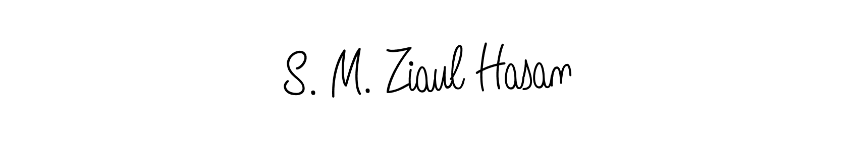 Use a signature maker to create a handwritten signature online. With this signature software, you can design (Angelique-Rose-font-FFP) your own signature for name S. M. Ziaul Hasan. S. M. Ziaul Hasan signature style 5 images and pictures png