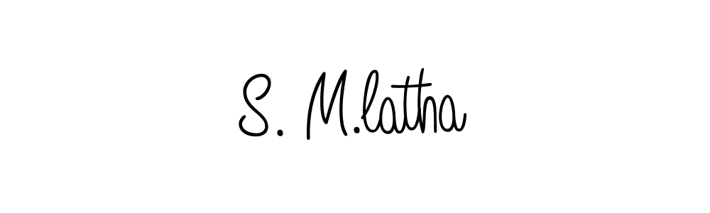 Design your own signature with our free online signature maker. With this signature software, you can create a handwritten (Angelique-Rose-font-FFP) signature for name S. M.latha. S. M.latha signature style 5 images and pictures png