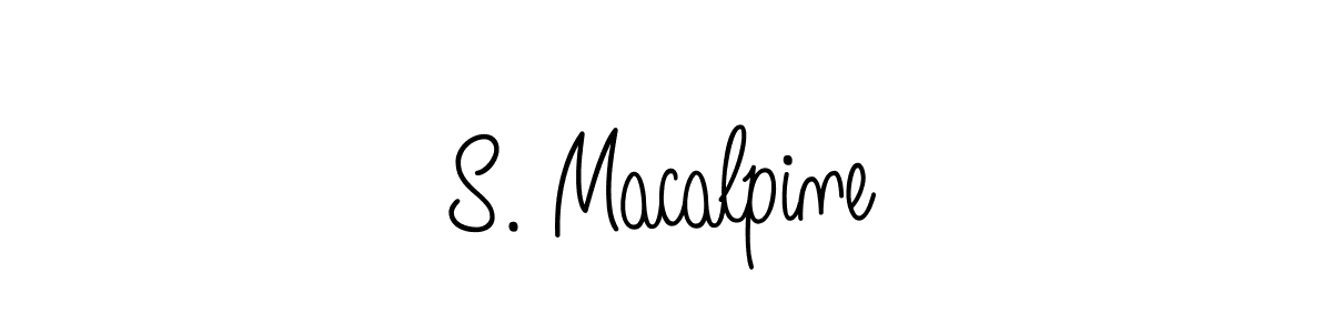 How to make S. Macalpine name signature. Use Angelique-Rose-font-FFP style for creating short signs online. This is the latest handwritten sign. S. Macalpine signature style 5 images and pictures png