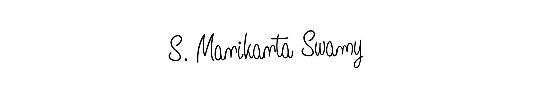 Use a signature maker to create a handwritten signature online. With this signature software, you can design (Angelique-Rose-font-FFP) your own signature for name S. Manikanta Swamy. S. Manikanta Swamy signature style 5 images and pictures png