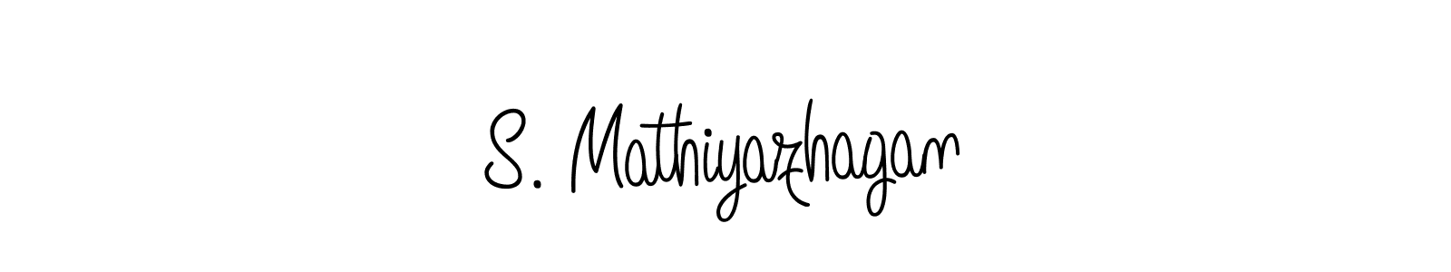 Make a beautiful signature design for name S. Mathiyazhagan. With this signature (Angelique-Rose-font-FFP) style, you can create a handwritten signature for free. S. Mathiyazhagan signature style 5 images and pictures png