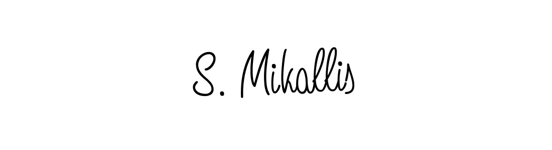 Also You can easily find your signature by using the search form. We will create S. Mikallis name handwritten signature images for you free of cost using Angelique-Rose-font-FFP sign style. S. Mikallis signature style 5 images and pictures png