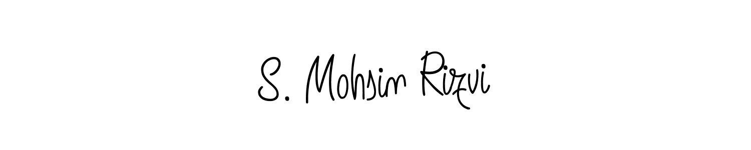 You should practise on your own different ways (Angelique-Rose-font-FFP) to write your name (S. Mohsin Rizvi) in signature. don't let someone else do it for you. S. Mohsin Rizvi signature style 5 images and pictures png