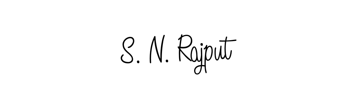 The best way (Angelique-Rose-font-FFP) to make a short signature is to pick only two or three words in your name. The name S. N. Rajput include a total of six letters. For converting this name. S. N. Rajput signature style 5 images and pictures png