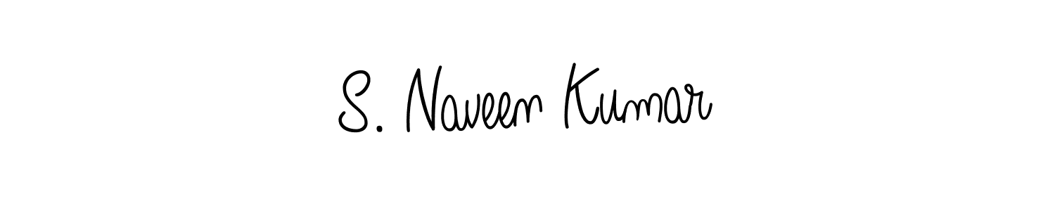 Design your own signature with our free online signature maker. With this signature software, you can create a handwritten (Angelique-Rose-font-FFP) signature for name S. Naveen Kumar. S. Naveen Kumar signature style 5 images and pictures png