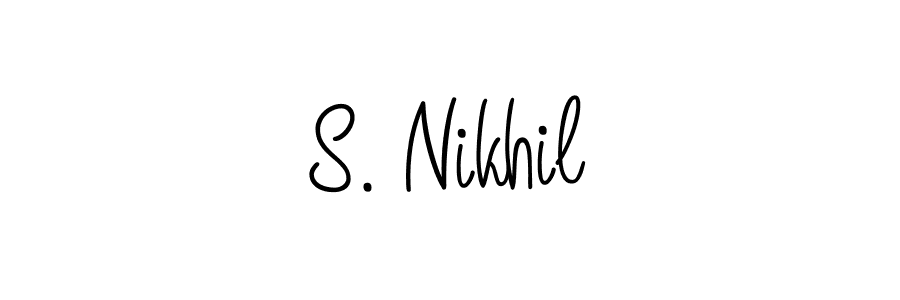 if you are searching for the best signature style for your name S. Nikhil. so please give up your signature search. here we have designed multiple signature styles  using Angelique-Rose-font-FFP. S. Nikhil signature style 5 images and pictures png