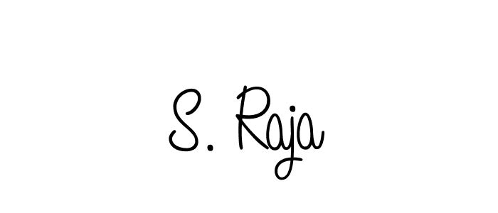 Use a signature maker to create a handwritten signature online. With this signature software, you can design (Angelique-Rose-font-FFP) your own signature for name S. Raja. S. Raja signature style 5 images and pictures png