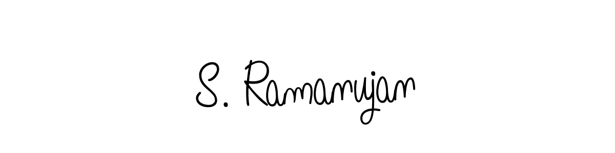 The best way (Angelique-Rose-font-FFP) to make a short signature is to pick only two or three words in your name. The name S. Ramanujan include a total of six letters. For converting this name. S. Ramanujan signature style 5 images and pictures png