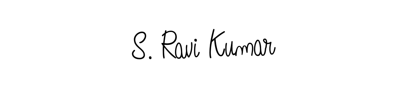 Make a beautiful signature design for name S. Ravi Kumar. With this signature (Angelique-Rose-font-FFP) style, you can create a handwritten signature for free. S. Ravi Kumar signature style 5 images and pictures png