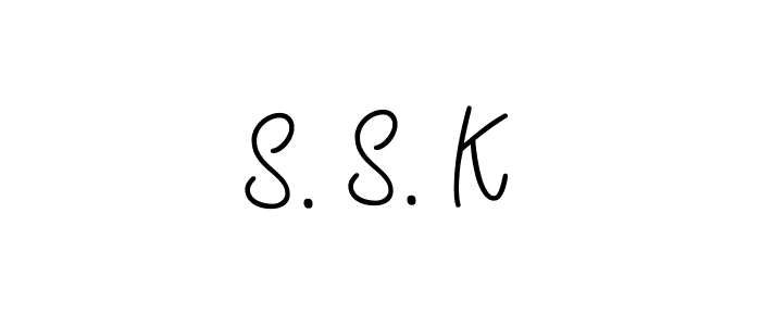S. S. K stylish signature style. Best Handwritten Sign (Angelique-Rose-font-FFP) for my name. Handwritten Signature Collection Ideas for my name S. S. K. S. S. K signature style 5 images and pictures png