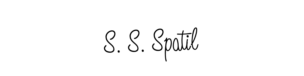 S. S. Spatil stylish signature style. Best Handwritten Sign (Angelique-Rose-font-FFP) for my name. Handwritten Signature Collection Ideas for my name S. S. Spatil. S. S. Spatil signature style 5 images and pictures png