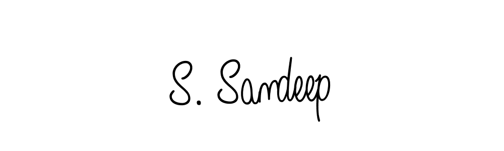 You should practise on your own different ways (Angelique-Rose-font-FFP) to write your name (S. Sandeep) in signature. don't let someone else do it for you. S. Sandeep signature style 5 images and pictures png