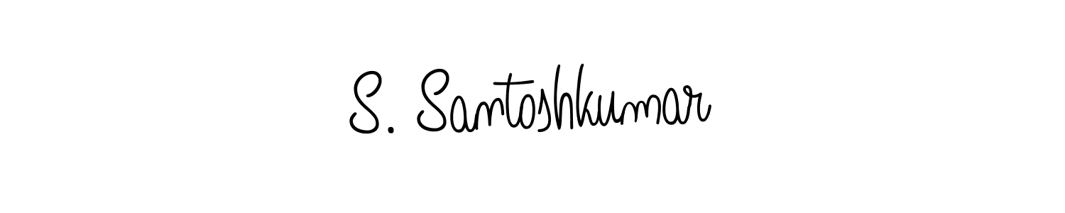 How to make S. Santoshkumar name signature. Use Angelique-Rose-font-FFP style for creating short signs online. This is the latest handwritten sign. S. Santoshkumar signature style 5 images and pictures png