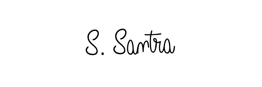 S. Santra stylish signature style. Best Handwritten Sign (Angelique-Rose-font-FFP) for my name. Handwritten Signature Collection Ideas for my name S. Santra. S. Santra signature style 5 images and pictures png