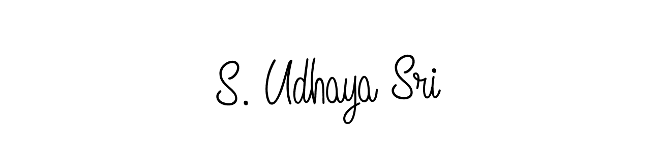 Design your own signature with our free online signature maker. With this signature software, you can create a handwritten (Angelique-Rose-font-FFP) signature for name S. Udhaya Sri. S. Udhaya Sri signature style 5 images and pictures png