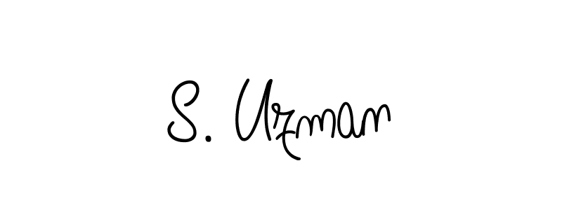 How to Draw S. Uzman signature style? Angelique-Rose-font-FFP is a latest design signature styles for name S. Uzman. S. Uzman signature style 5 images and pictures png