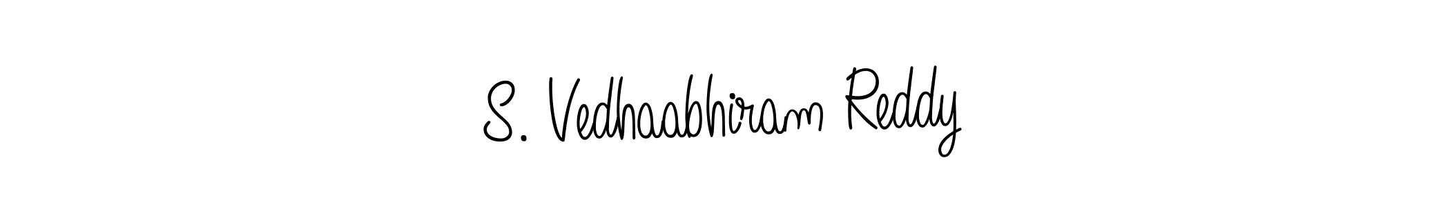 Design your own signature with our free online signature maker. With this signature software, you can create a handwritten (Angelique-Rose-font-FFP) signature for name S. Vedhaabhiram Reddy. S. Vedhaabhiram Reddy signature style 5 images and pictures png