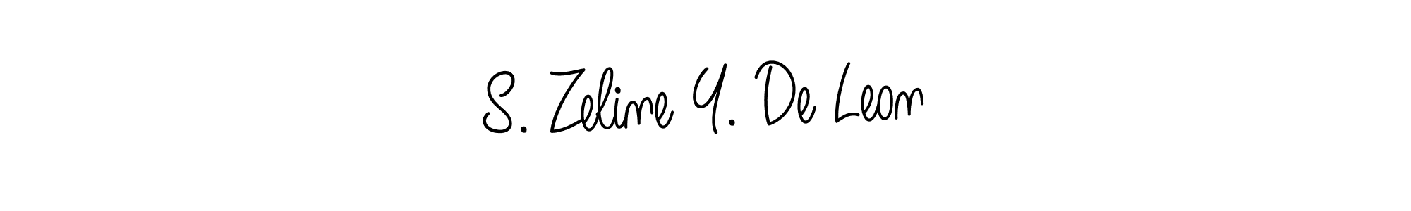 Also we have S. Zeline Y. De Leon name is the best signature style. Create professional handwritten signature collection using Angelique-Rose-font-FFP autograph style. S. Zeline Y. De Leon signature style 5 images and pictures png